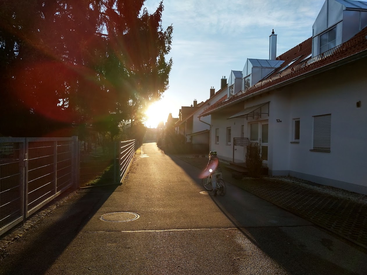 Bicycle in the light, relaxing atmosphere.